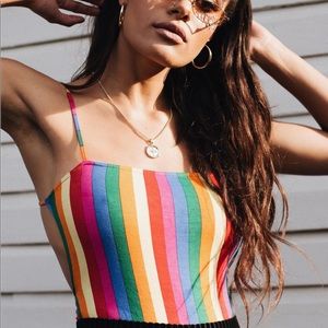 NWT Rainbow Striped BodySuit